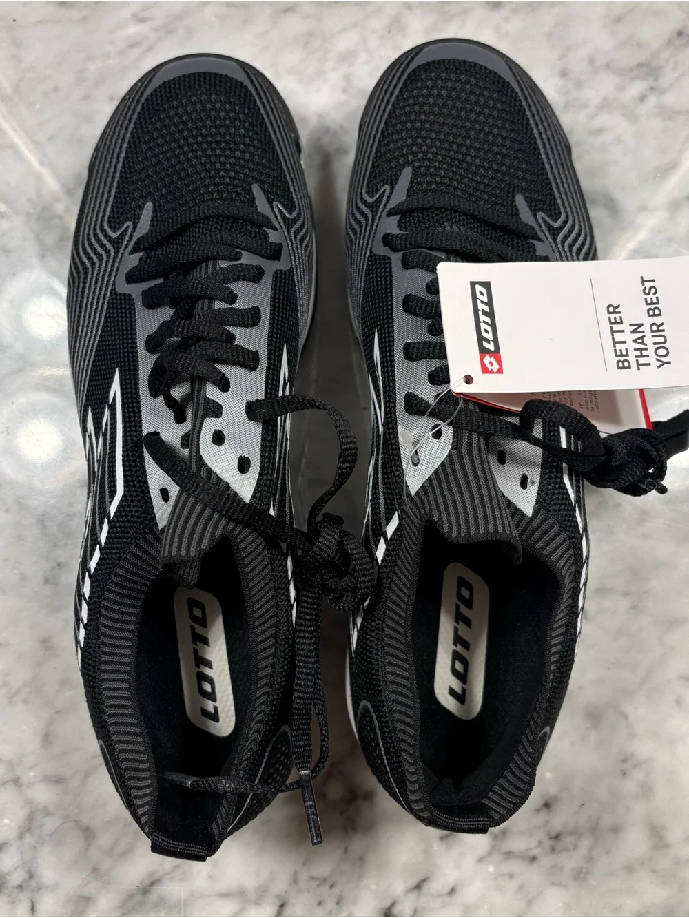 Lotto Men's Black Athletic Sneakers - Lightweight Performance Trainers
